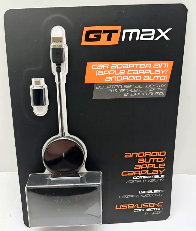 ADAPTER SAMOCHODOWY 2W1 GT MAX CAR ANDROID/APPLE CARPLAY