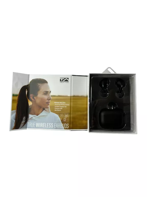 SŁUCHAWKI CZARNE TRUE WIRELESS EARBUDS