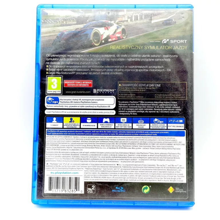 GRA NA PS4 GRAN TURISMO SPORT DAY ONE EDITION