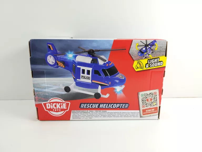 DICKIE HELIKOPTER POLICYJNY ŚWIATŁO DŹWIĘK 18CM #STAN FABRYCZNY