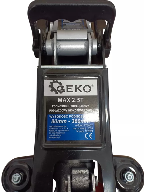 PODNOŚNIK HYDRAULICZNY GEKO 2.5T