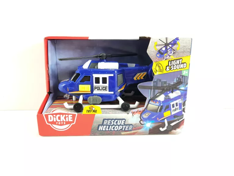 DICKIE HELIKOPTER POLICYJNY ŚWIATŁO DŹWIĘK 18CM #STAN FABRYCZNY