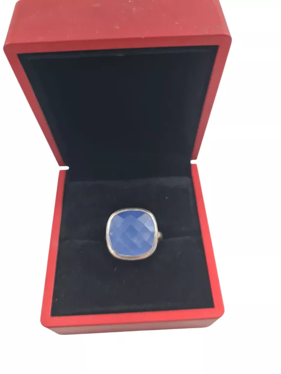 ŚLICZNY PIERŚCIONEK Z KWADRATOWYM KAMIENIEM 925 6,52G R12