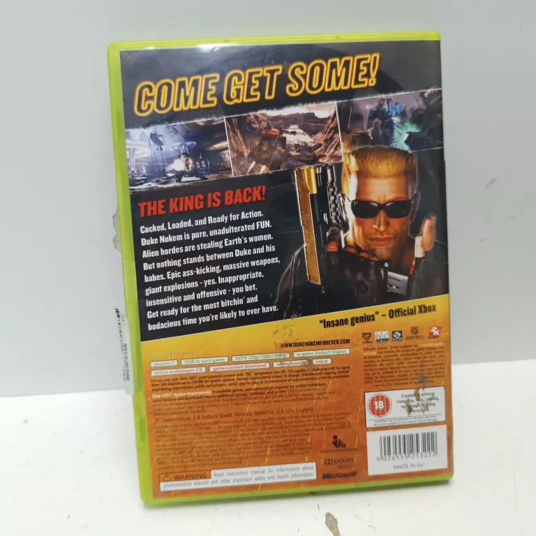 XBOX 360 DUKE NUKEM FOREVER
