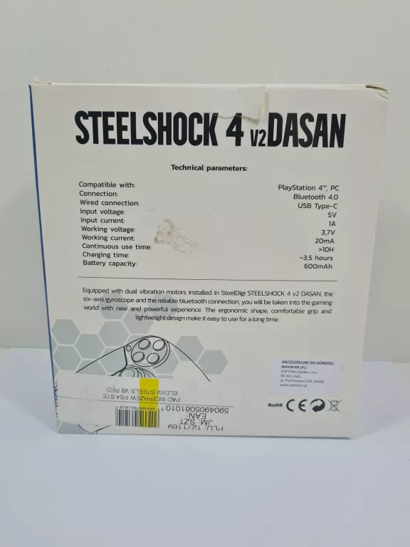 PAD DO KONSOLI STEELDIGI STEEOSHOCK 4 V2 CZERWONY
