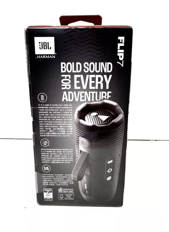 GŁOŚNIK PRZENOŚNY JBL FLIP 7 CZARNY 35 W