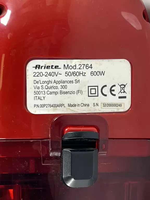 ODKURZACZ PIONOWY ARIETE 2764 CZERWONY