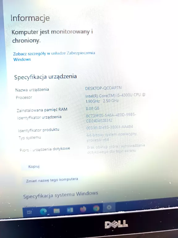 LAPTOP DELL LATITUDE E5440 8/240GB WIN 10 PRO PROCESOR INTEL(R) CORE(TM) I