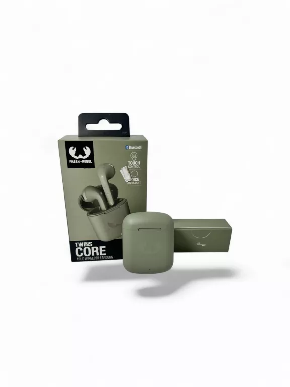 SŁUCHAWKI FRESH 'N REBEL TWINS CORE DRIED GREEN | UŻYWANE | PUDEŁKO