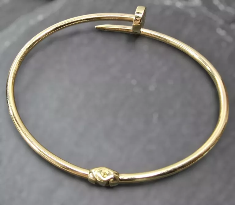 CIEKAWA ZŁOTA BRANSOLETKA GWÓŹDŹ PRÓBA 585 14K 5.5G