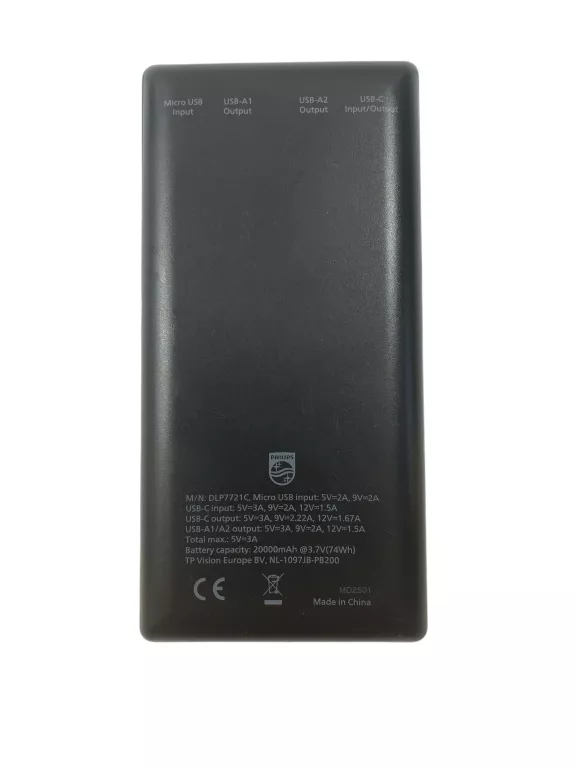 POWERBANK PHILIPS 20000 MAH DLP7721C