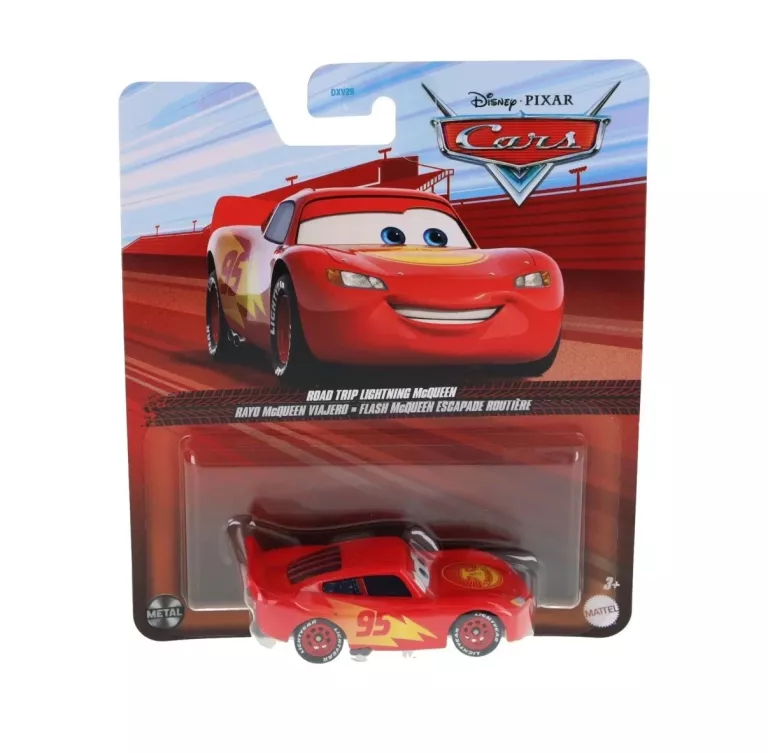 CARS AUTA - METALOWY POJAZD ZYGZAK MCQUEEN ROAD TRIP HKY34 DXV29