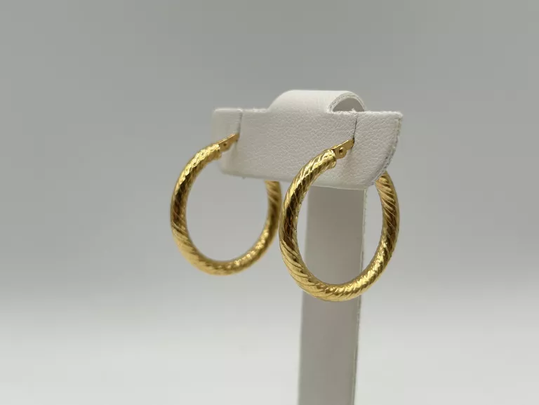 ZŁOTE KOLCZYKI KOŁA KÓŁKA 1,94 G PR.585 14K ŚR.2,5CM