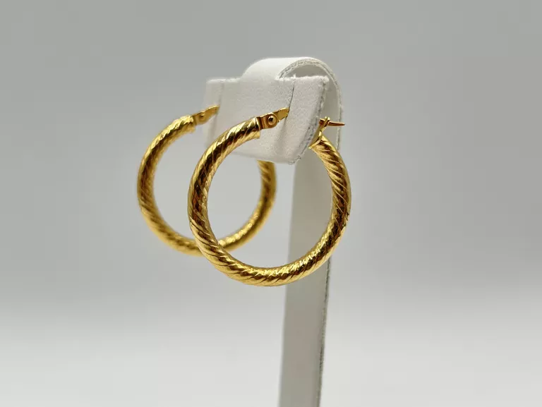 ZŁOTE KOLCZYKI KOŁA KÓŁKA 1,94 G PR.585 14K ŚR.2,5CM