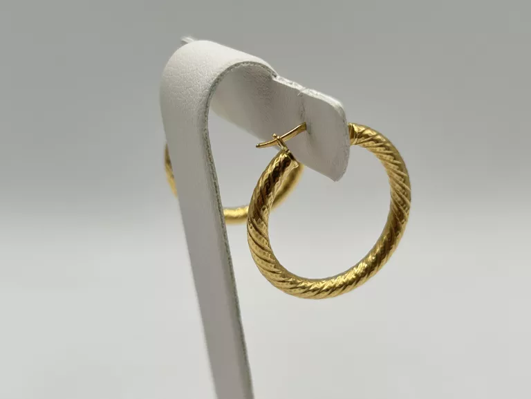 ZŁOTE KOLCZYKI KOŁA KÓŁKA 1,94 G PR.585 14K ŚR.2,5CM