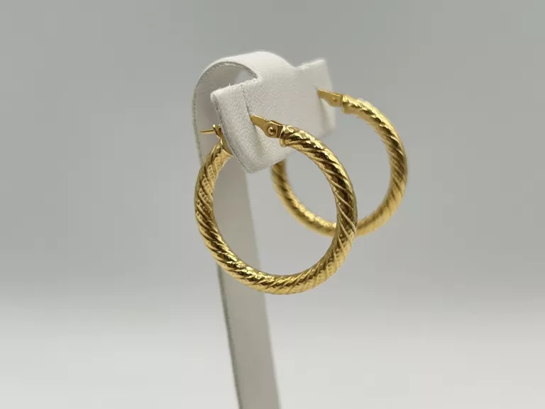 ZŁOTE KOLCZYKI KOŁA KÓŁKA 1,94 G PR.585 14K ŚR.2,5CM