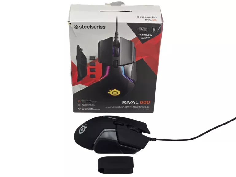 MYSZ GAMINGOWA STEELSERIES RIVAL 600 RGB 12000 DPI KOMPLET