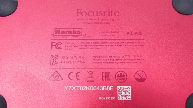 INTERFEJS AUDIO FOCUSRITE SCARLETT SOLO 3RD