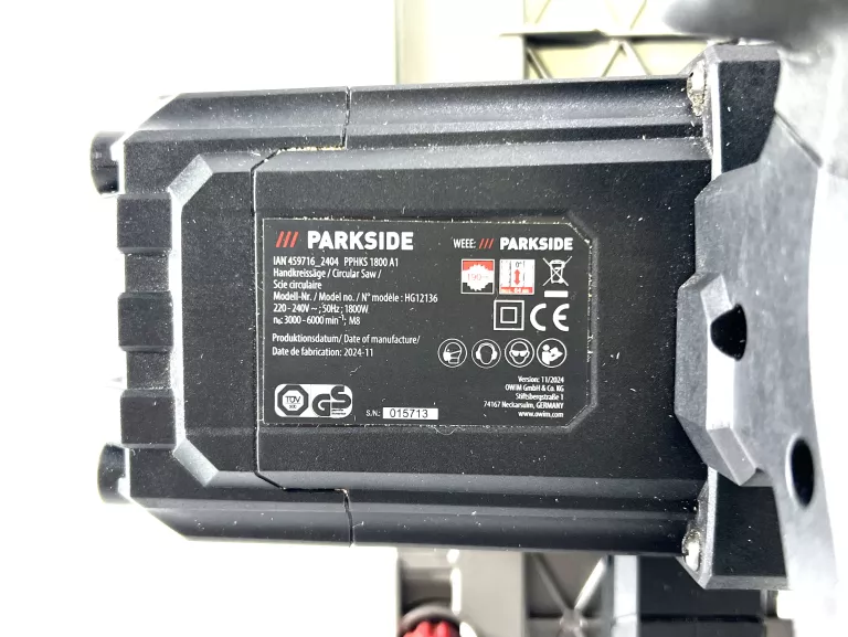 PILARKA TARCZOWA PIŁA RĘCZNA PARKSIDE PPHKS 1800 A1, 1800 W !