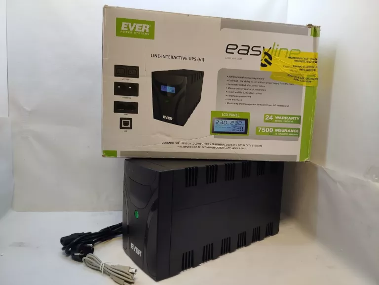 ZASILACZ  UPS  EASYLINE 1200 AVR USB KOMPLET