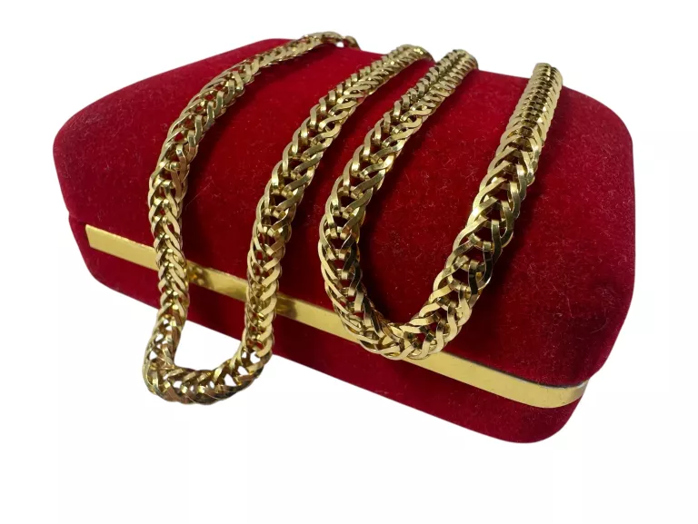PRZEPIĘKNY ZŁOTY ŁAŃCUSZEK PRÓBY 585 / 8,54G / 50CM