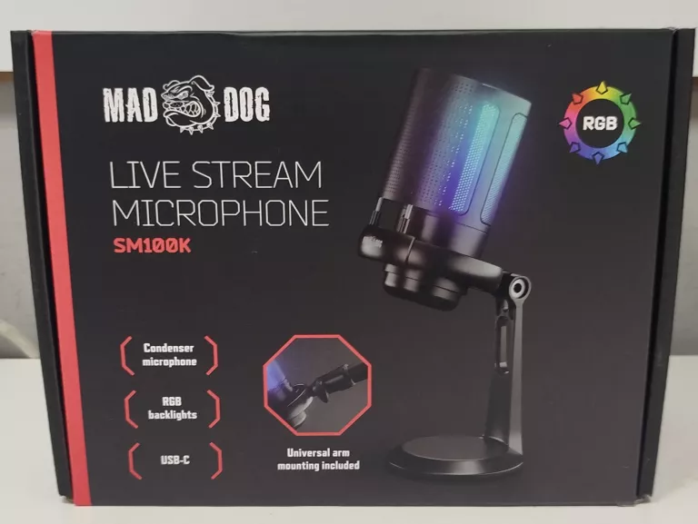 MIKROFON MAD DOG SM 100K | MM/25 | 455/25 PUDEŁKO