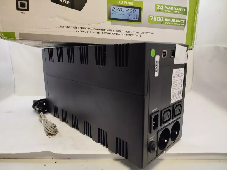 ZASILACZ  UPS  EASYLINE 1200 AVR USB KOMPLET