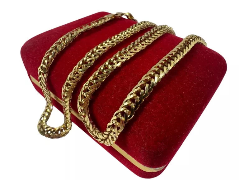 PRZEPIĘKNY ZŁOTY ŁAŃCUSZEK PRÓBY 585 / 8,54G / 50CM