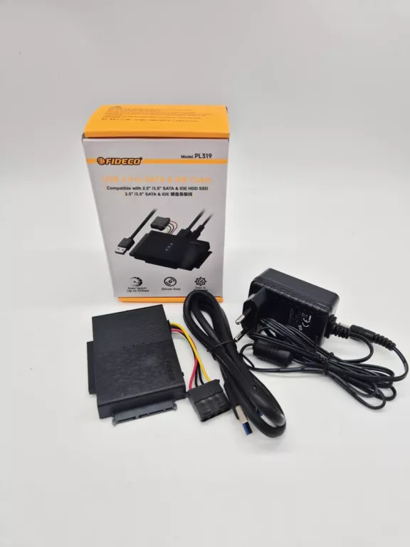 ADAPTER MOSTEK DO DYSKU USB 3.1 SATA III IDE FIDECO PL319