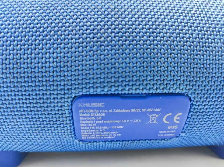 GŁOŚNIK MOBILNY XMUSIC BTS850K