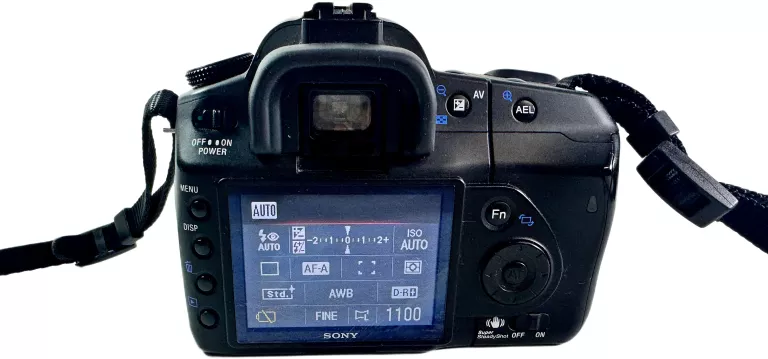 LUSTRZANKA CYFROWA APARAT SONY ALPHA 200 DSLR-A200 + SONY 18-70 + ETUI