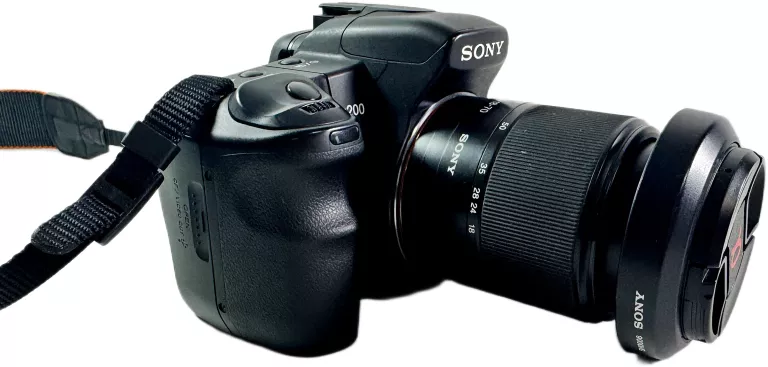 LUSTRZANKA CYFROWA APARAT SONY ALPHA 200 DSLR-A200 + SONY 18-70 + ETUI