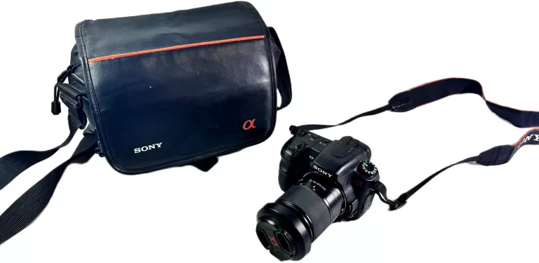 LUSTRZANKA CYFROWA APARAT SONY ALPHA 200 DSLR-A200 + SONY 18-70 + ETUI