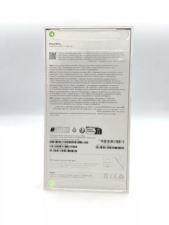 TELEFON APPLE IPHONE 16 PRO 126GB DESSERT TITANIUM