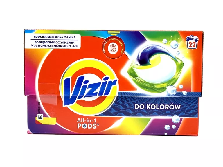 KAPSUŁKI DO PRANIA VIZIR ALL-IN-1 PODS DO KOLORÓW (22 SZTUKI)