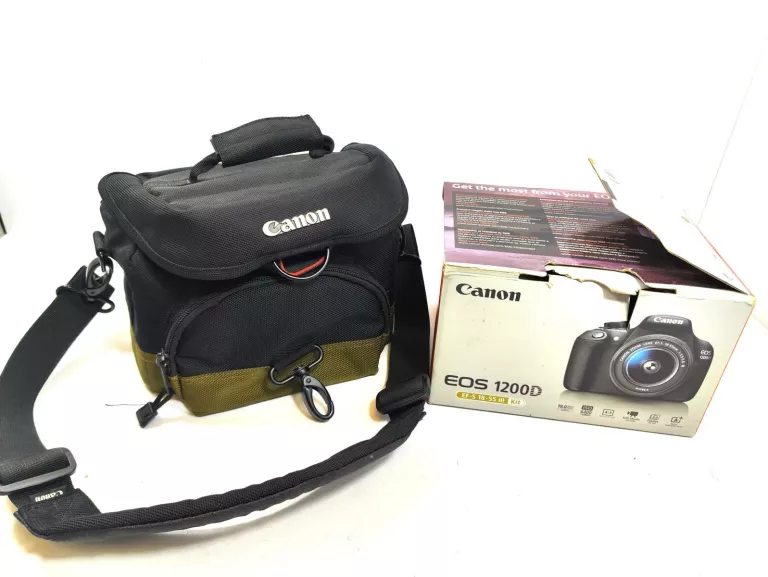 APARAT CANON EOS 1200D + OBIEKTYW EF-S 18-55 III +ŁAD KARTA PUD ETUI