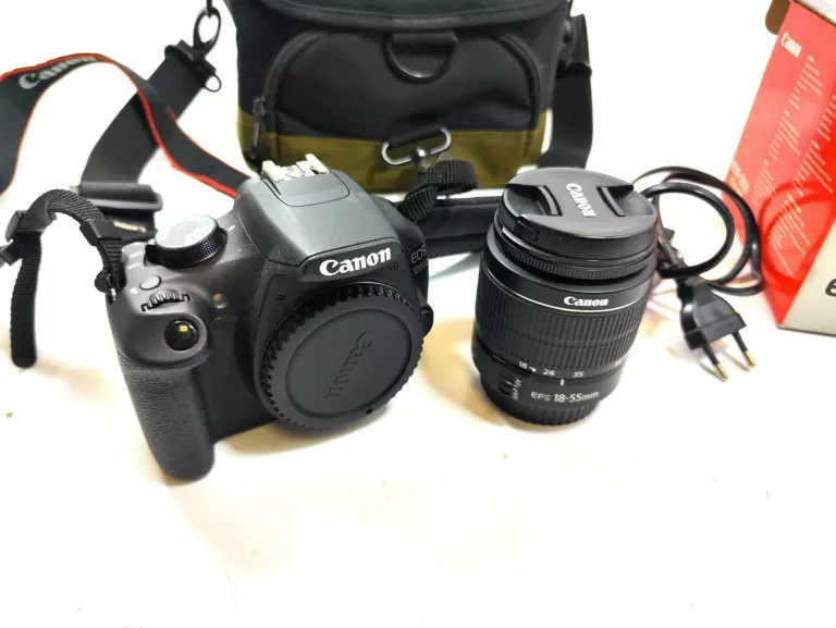 APARAT CANON EOS 1200D + OBIEKTYW EF-S 18-55 III +ŁAD KARTA PUD ETUI