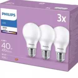 ŻARÓWKI PHILIPS LED 470 3000KW E27 4,9= 40W 3SZT 8719514473737