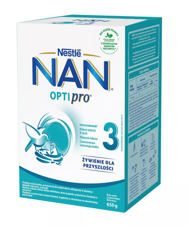 NESTLE NAN OPTIPRO 3 MLEKO PO 1 ROKU ŻYCIA 650G
