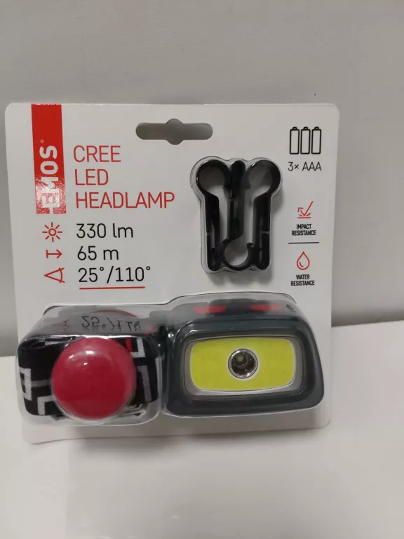 LATARKA CZOŁOWA EMOS P3531 LED COB + CREE 330LM 65M 3XAAA