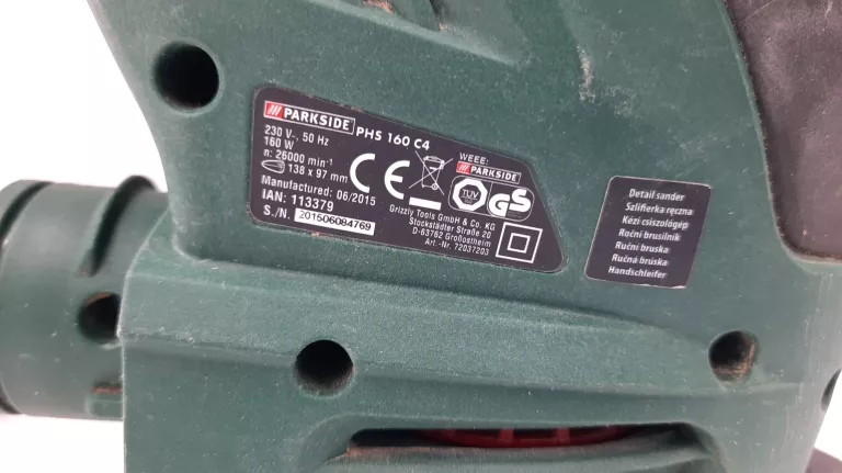 SZLIFIERKA WIELOFUNKCYJNA PARKSIDE PHS 160 C4 / 160W / *OKAZJA*