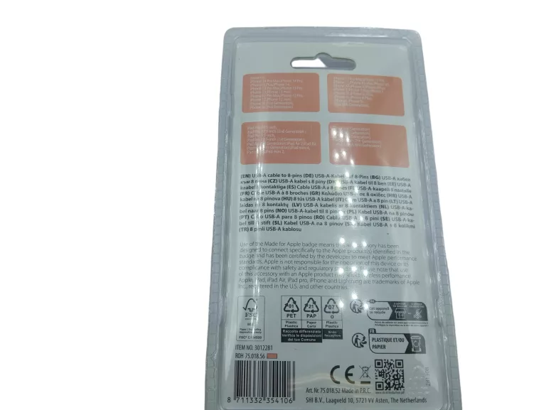 KABEL PROLOGIC USB-LIGHTINING 1,5 RÓZOWY
