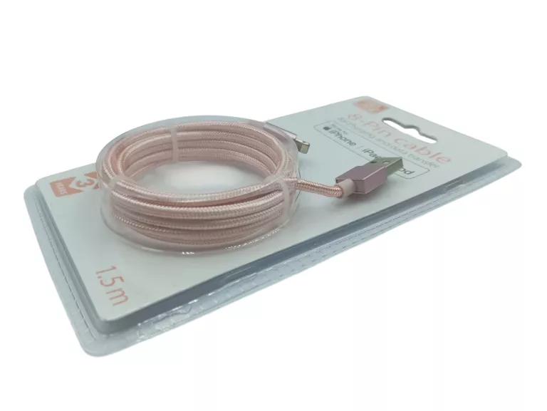 KABEL PROLOGIC USB-LIGHTINING 1,5 RÓZOWY