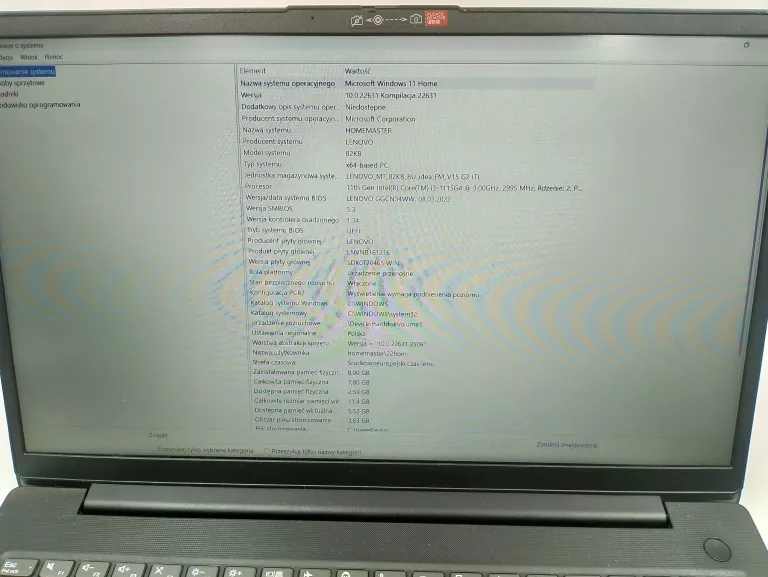 LAPTOP LENOVO V15 G2