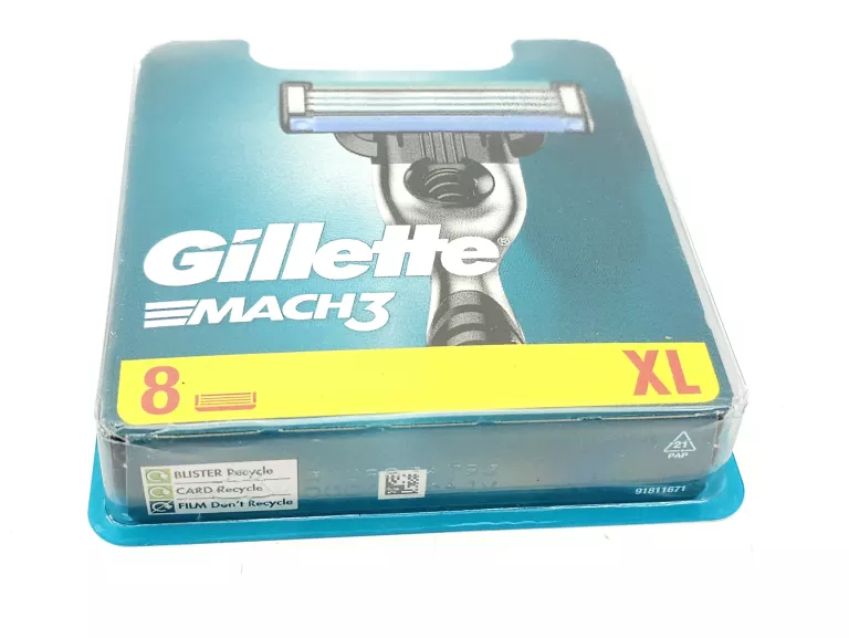 GILLETTE MACH3 OSTRZA DO MASZYNKI DO GOLENIA DLA MĘŻCZYZN, 8 SZTUK