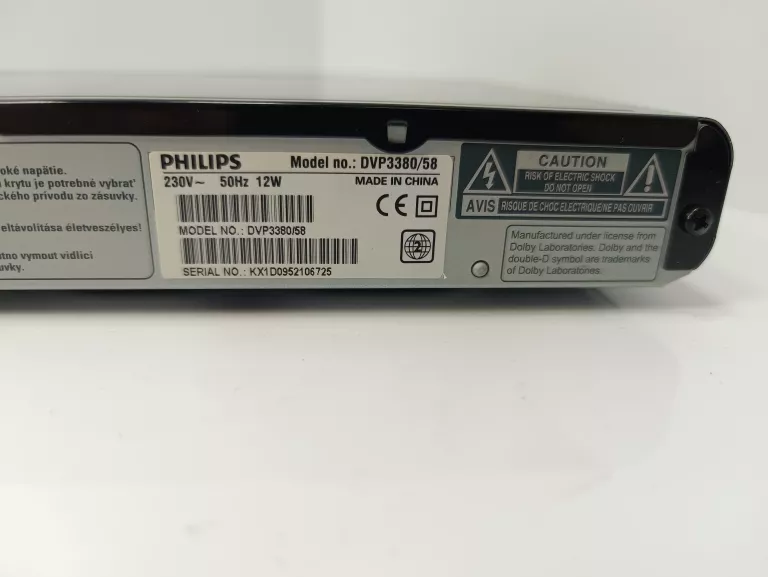 ODTWARZACZ DVD PHILIPS DVP3380/58