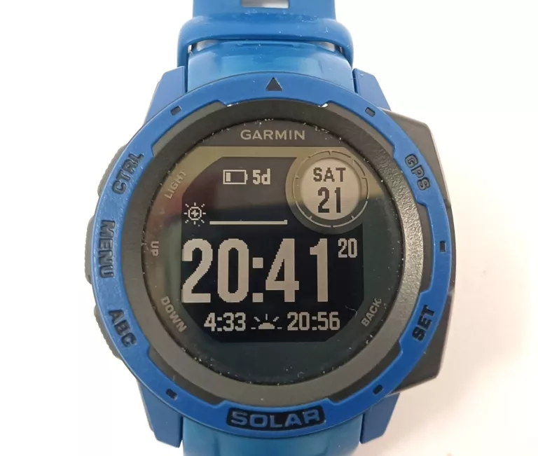ZEGAREK SPORTOWY GARMIN INSTINCT SOLAR NIEBIESKI KOMPLET