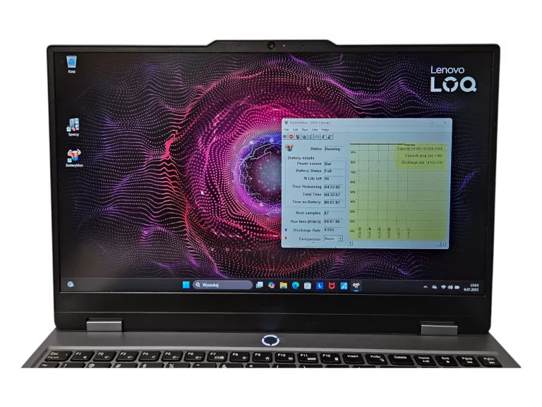 LAPTOP LENOVO LOQ 15ARP9 15,6" RYZEN 7 24 GB / 512 GB RTX4050
