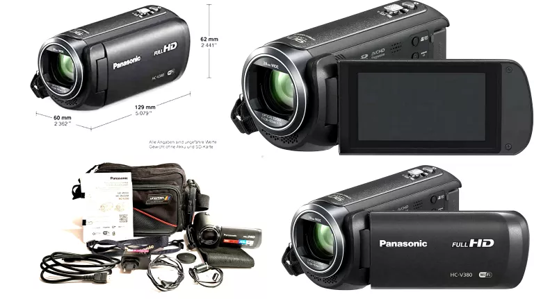 KAMERA PANASONIC HC-V380EG-K + TORBA + OKABLOWANIE