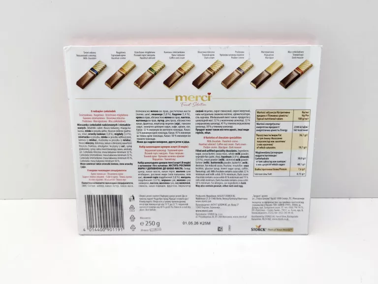 CZEKOLADKI MERCI FINEST SELECTION 250 G